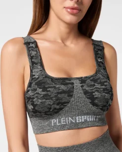 Sportowy top moro z logo