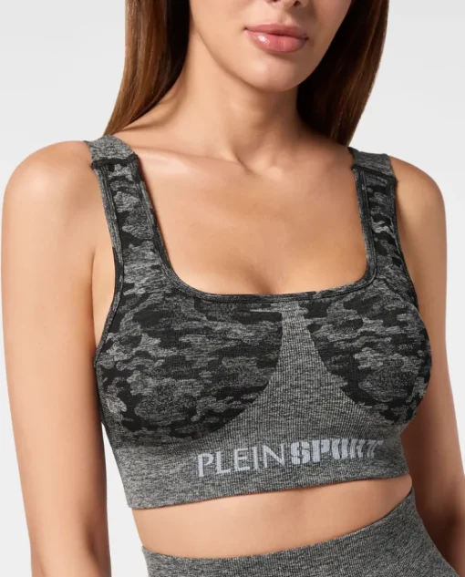 Sportowy top moro z logo