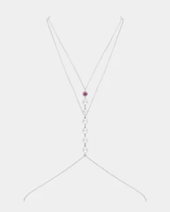Srebrny łańcuszek na ciało Violet Crown Energy