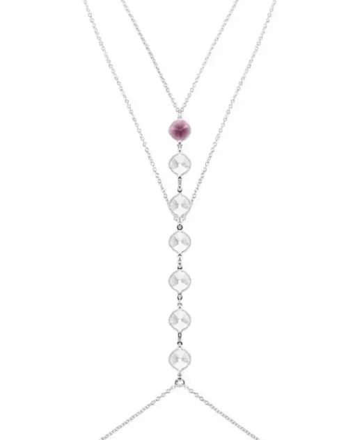 Srebrny łańcuszek na ciało Violet Crown Energy