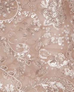 Srebrny top z cekinami we wzór paisley