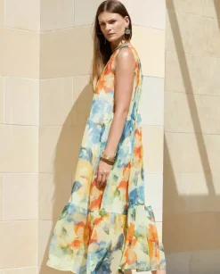 Sukienka maxi w kwiatowy print Faenza