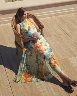 Sukienka maxi w kwiatowy print Faenza