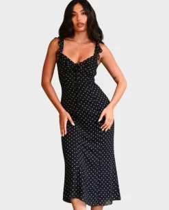 Sukienka w groszki Chloe Dots Midnigh