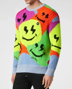 Sweter z kolorowym printem