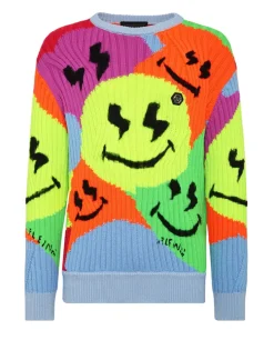 Sweter z kolorowym printem