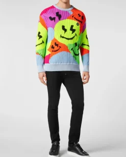 Sweter z kolorowym printem