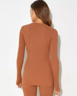 Sweter z prążkowanej dzianiny Bardia