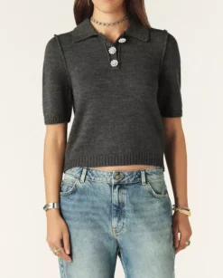Sweterkowa bluzka polo