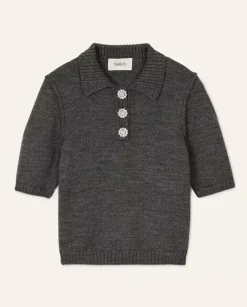 Sweterkowa bluzka polo