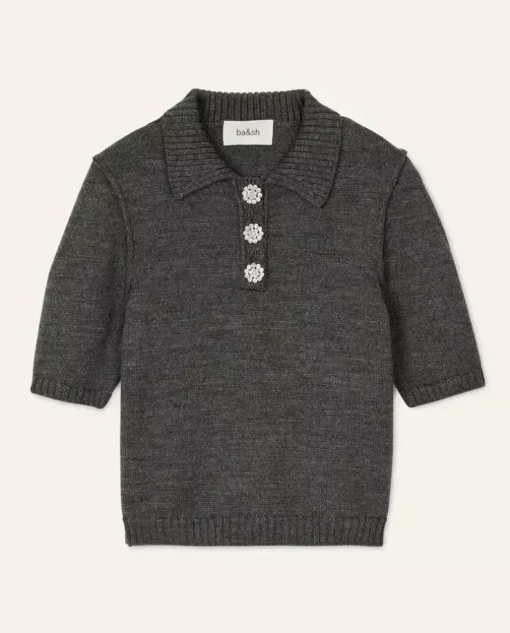 Sweterkowa bluzka polo