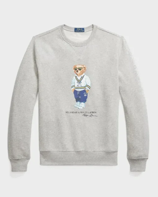 Szara bluza z grafiką Polo Bear