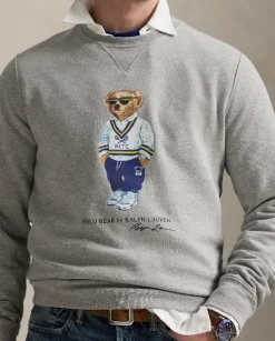 Szara bluza z grafiką Polo Bear