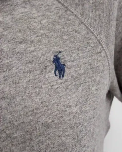 Szara bluza z kapturem i logo
