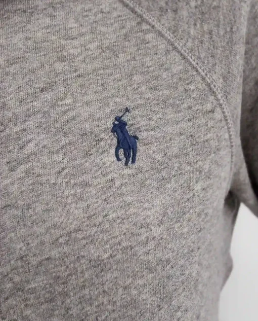 Szara bluza z kapturem i logo