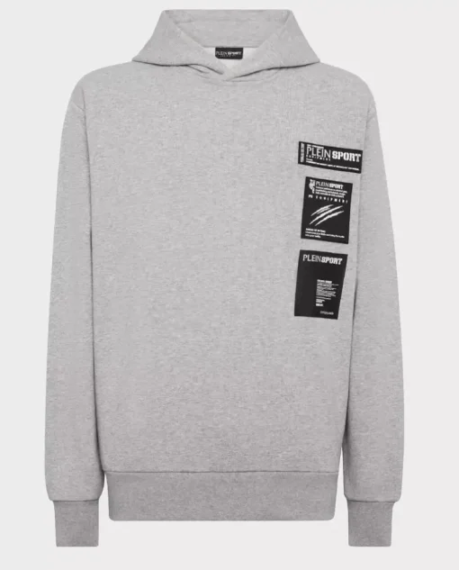 Szara bluza z kapturem Scratch