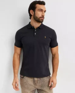 Szara koszulka polo Custom Slim Fit