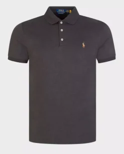 Szara koszulka polo Custom Slim Fit