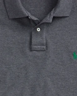 Szara koszulka Polo Custom Slim Fit Mesh