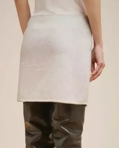 Szara mini spódniczka z wełny