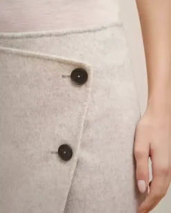 Szara mini spódniczka z wełny