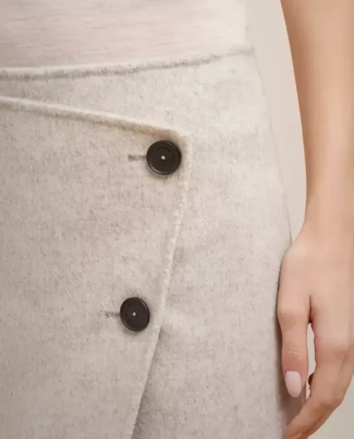 Szara mini spódniczka z wełny