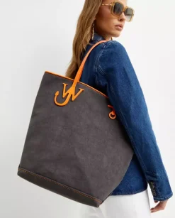 Szara torba z logo Tall Anchore tote