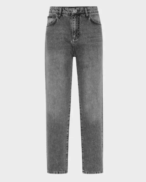 Szare jeansy Mom Fit