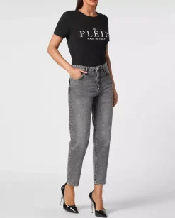 Szare jeansy Mom Fit