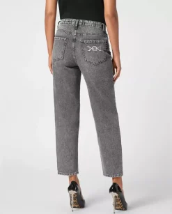 Szare jeansy Mom Fit