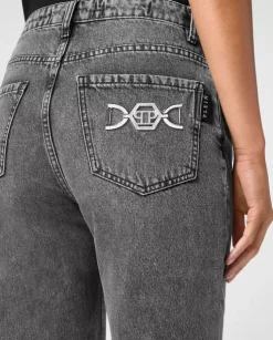 Szare jeansy Mom Fit