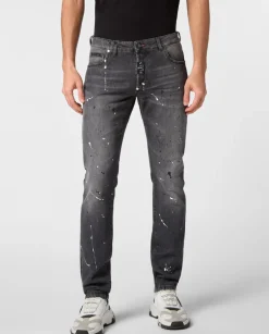 Szare jeansy Super Fit