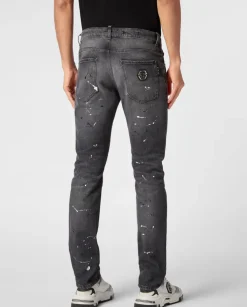 Szare jeansy Super Fit