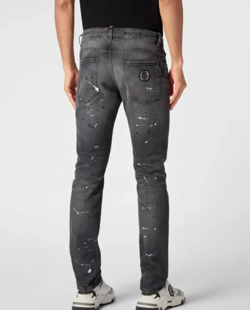 Szare jeansy Super Fit