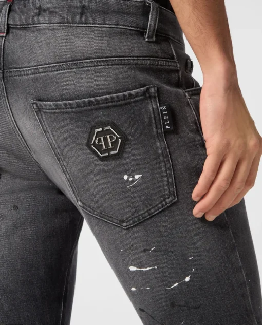 Szare jeansy Super Fit