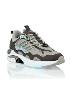 Szare sneakersy na wysokiej podeszwie