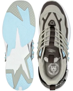 Szare sneakersy na wysokiej podeszwie