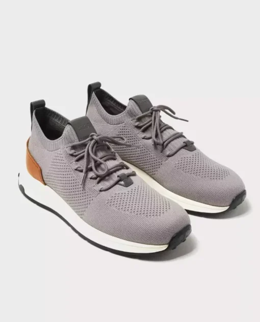 Szare sneakersy o strukturze siateczki