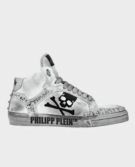Szare sneakersy z wysoką cholewką