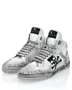 Szare sneakersy z wysoką cholewką