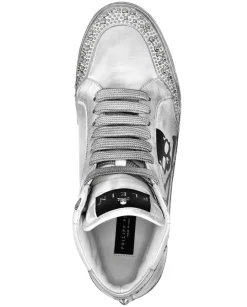 Szare sneakersy z wysoką cholewką