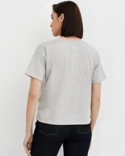 Szary bawełniany t-shirt