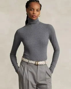 Szary golf Slim Fit z logo