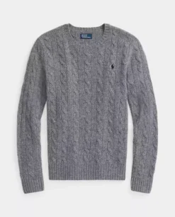 Szary sweter Slim Fit z logo