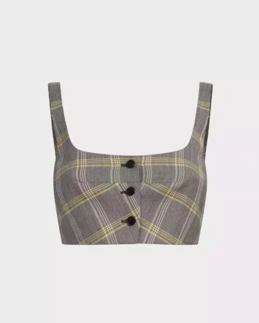 Szary top w kratkę
