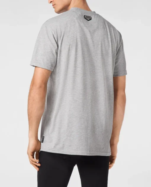 Szary T-shirt z logo