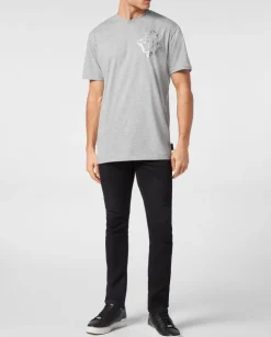 Szary T-shirt z logo