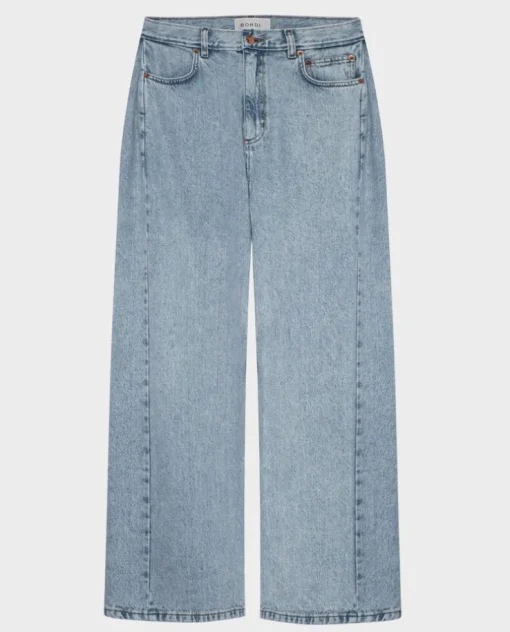Szerokie niebieskie jeansy Boyish