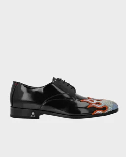 Sznurowane buty z kryształami