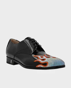 Sznurowane buty z kryształami
